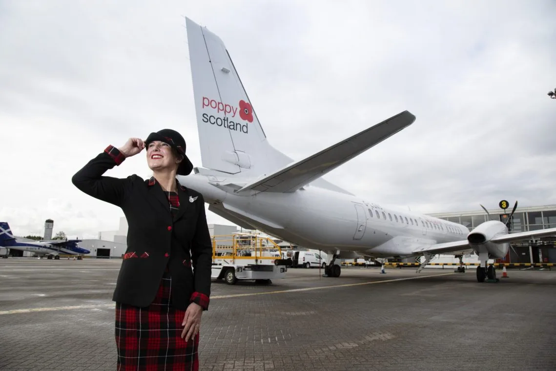 Poppyscotland branded airplane