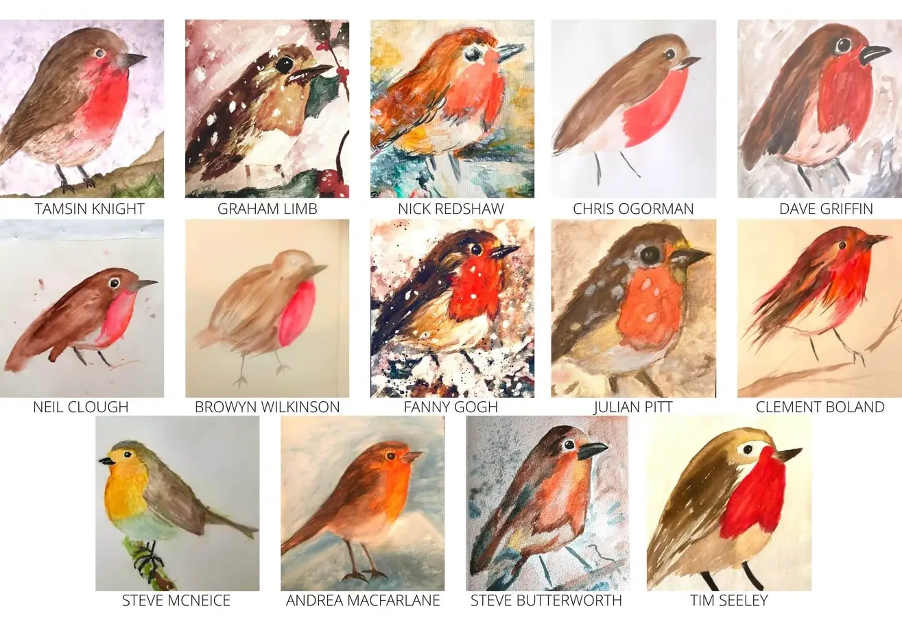 CI 5 - Watercolour Robins Collage