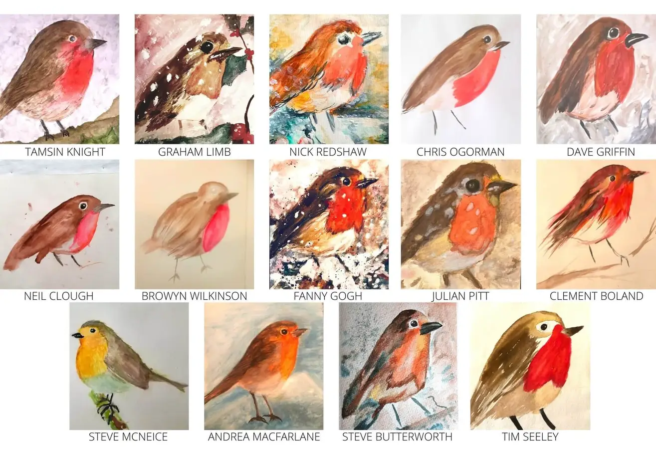 CI 5 - Watercolour Robins Collage CI 5 - Watercolour Robins Collage