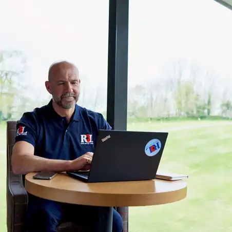 RBL staff using laptop - 47761 RBL staff using laptop