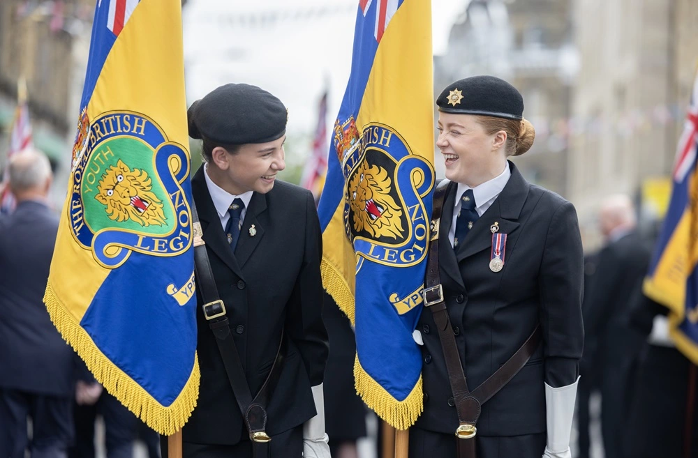 National Youth Standard Bearer Rebecca Bell & National Standard Bearer Ellie Parke, both of Cookstown Branch, NI