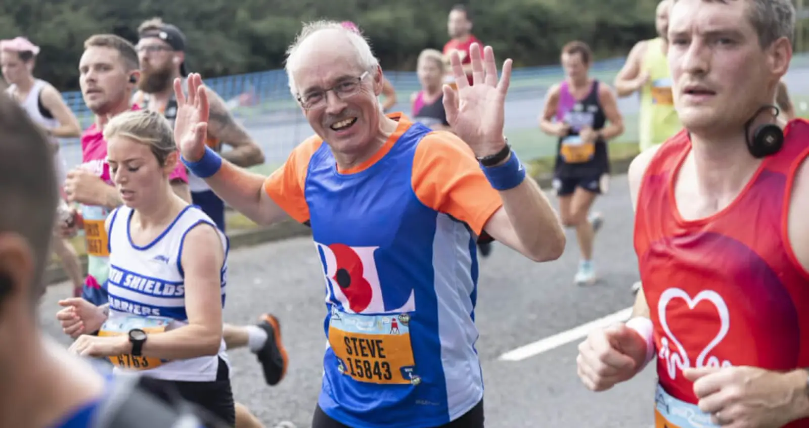 Running Events Landing Page Header Image Steve running in RBL gear at event