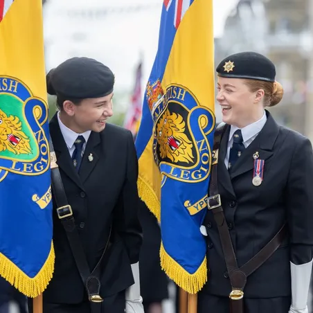 Standard Bearers at Parade Standard Bearers at Parade route  The Royal British Legion Annual Conference 2024 held at the Harrogate Convention Centre, North Yorkshire between 16-18 May 2025.