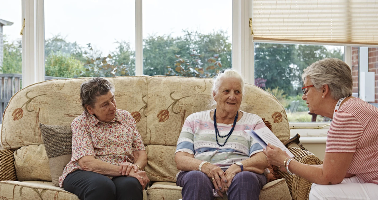 Ladies chatting at a Royal British Legion care home