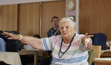 A resident at a Royal British Legion care home