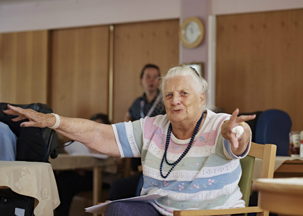 A resident at a Royal British Legion care home