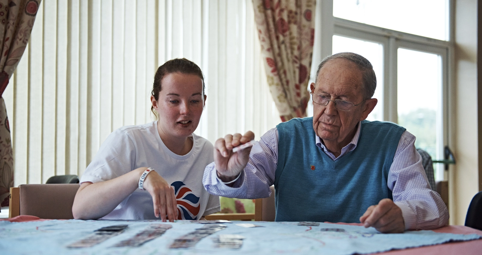Maurice_House_action A resident with support worker at a Royal British Legion care home