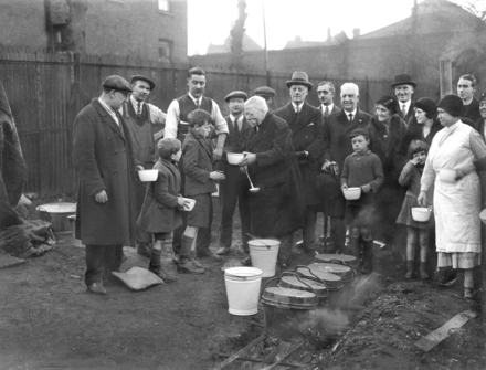 The British Legion open a food depot for unemployed service personnel