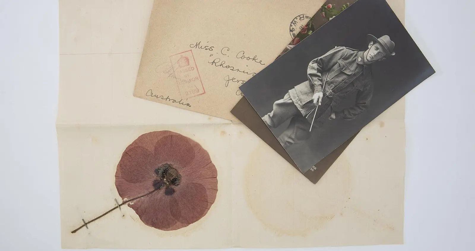 Early use of  a poppy as a symbol of  Remembrance