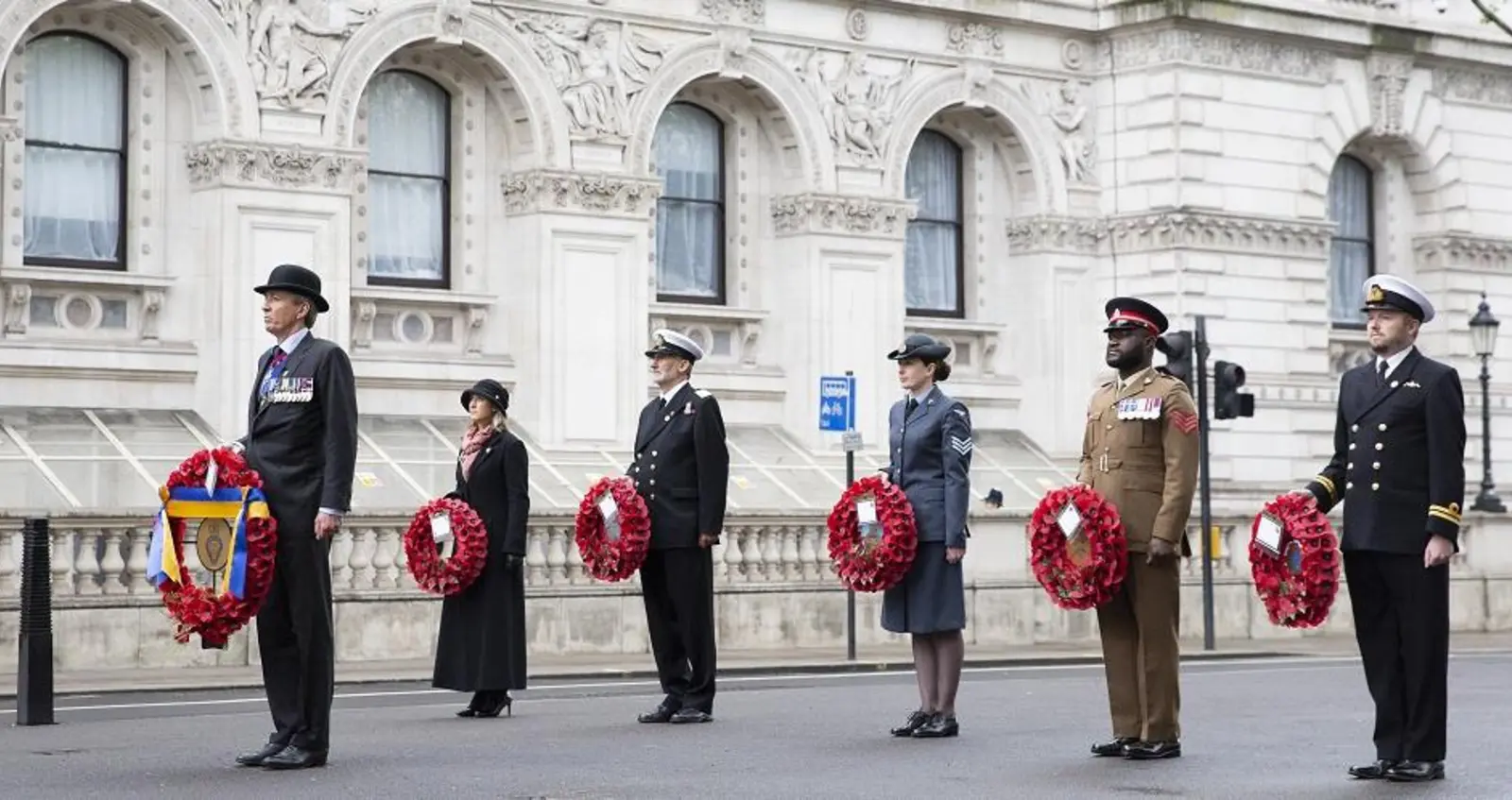 RBL President Lt Gen James Bashall and wreath layers at the Cenotaph to mark our centenary RBL President Lt Gen James Bashall and wreath layers at the Cenotaph to mark our centenary