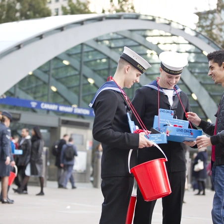 Volunteers and supporters at London Poppy Day