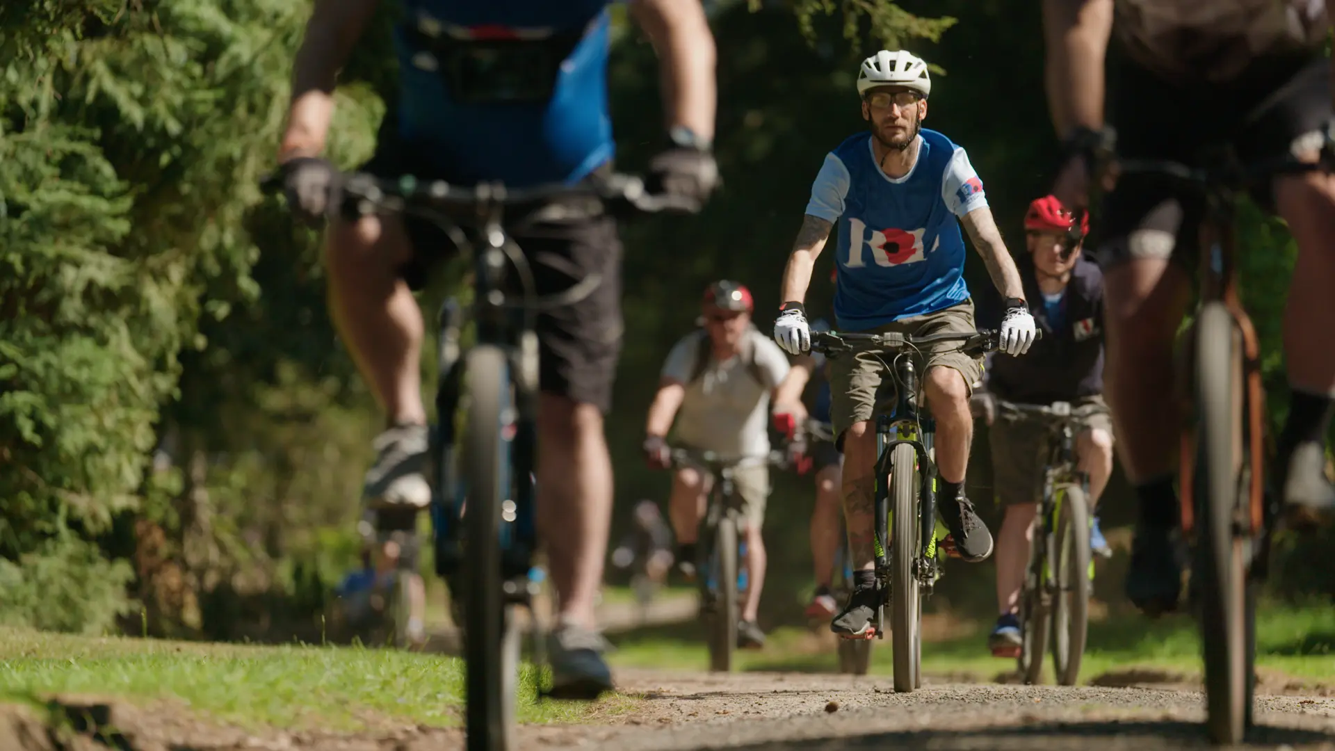 Charity bike ride through London