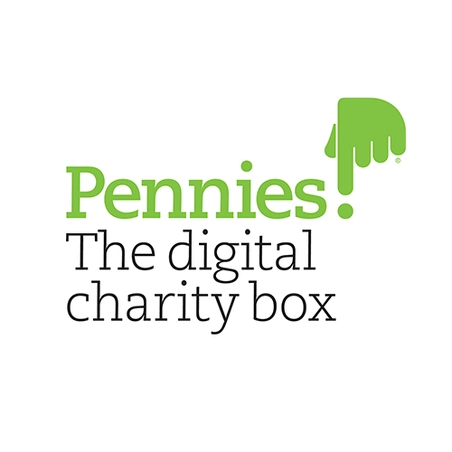 Pennies – The digital charity box logo