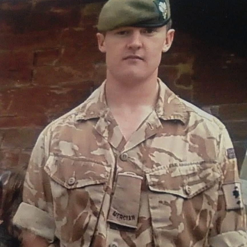 Armed Forces veteran Jason Paul in service uniform