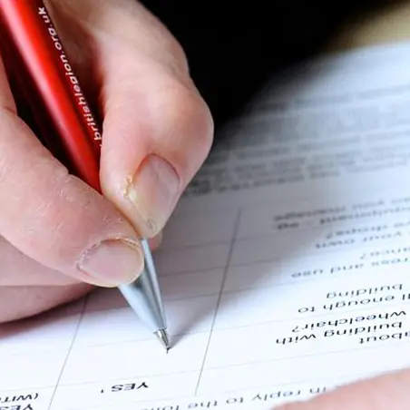 Consultation responses A person filling in a consultation form