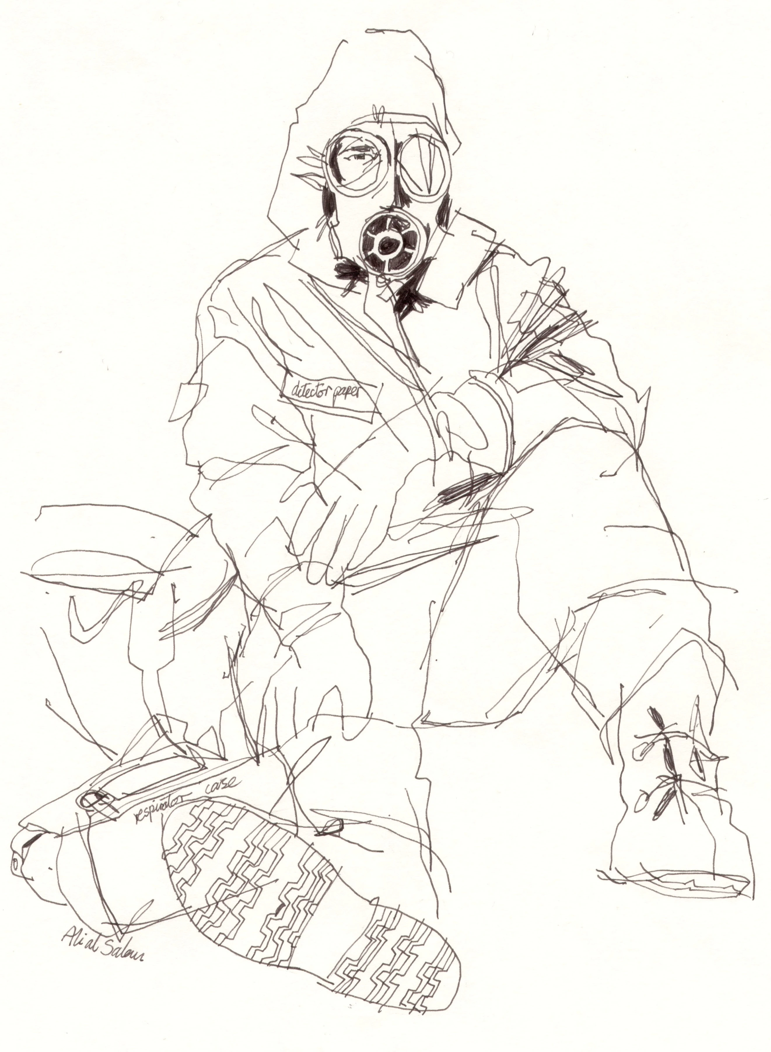 Matt Cook illustration respirator gear