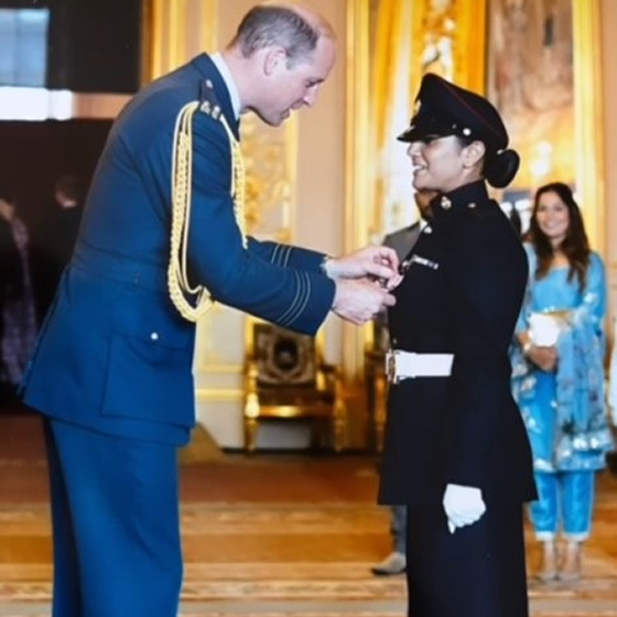Pardeep receiving MBE