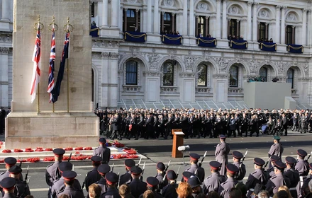 Ceremoney at the Cenotaph on Remembrance Sunday