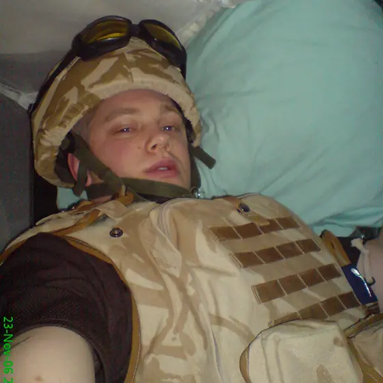 Steve Hooper in military gear