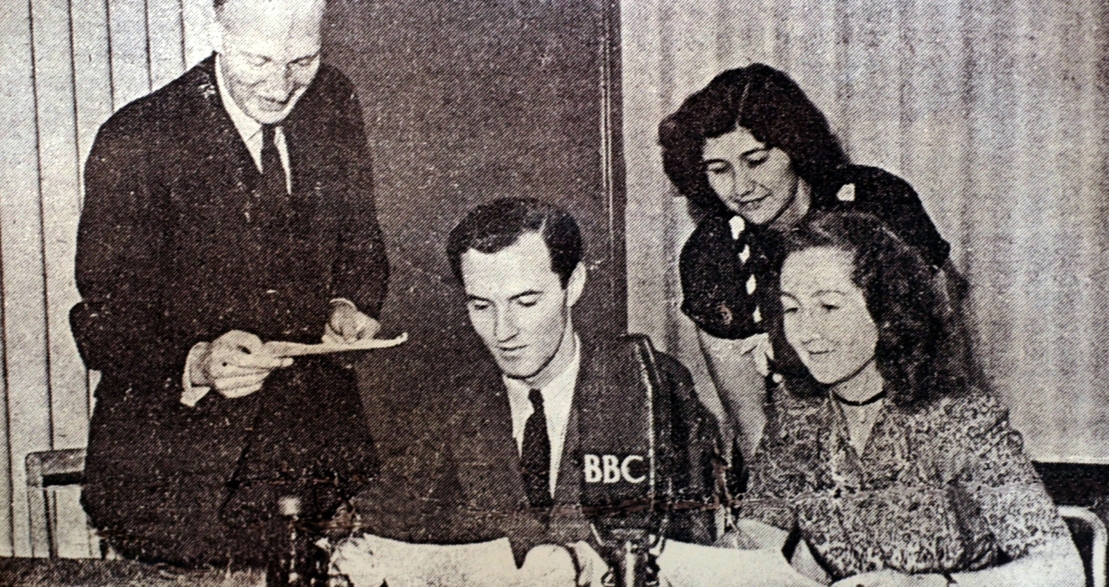Noreen Riols during BBC broadcast Noreen Riols during a BBC broadcast with Colonel Buckmaster, Terry Kilmartin and Margaret Lerick