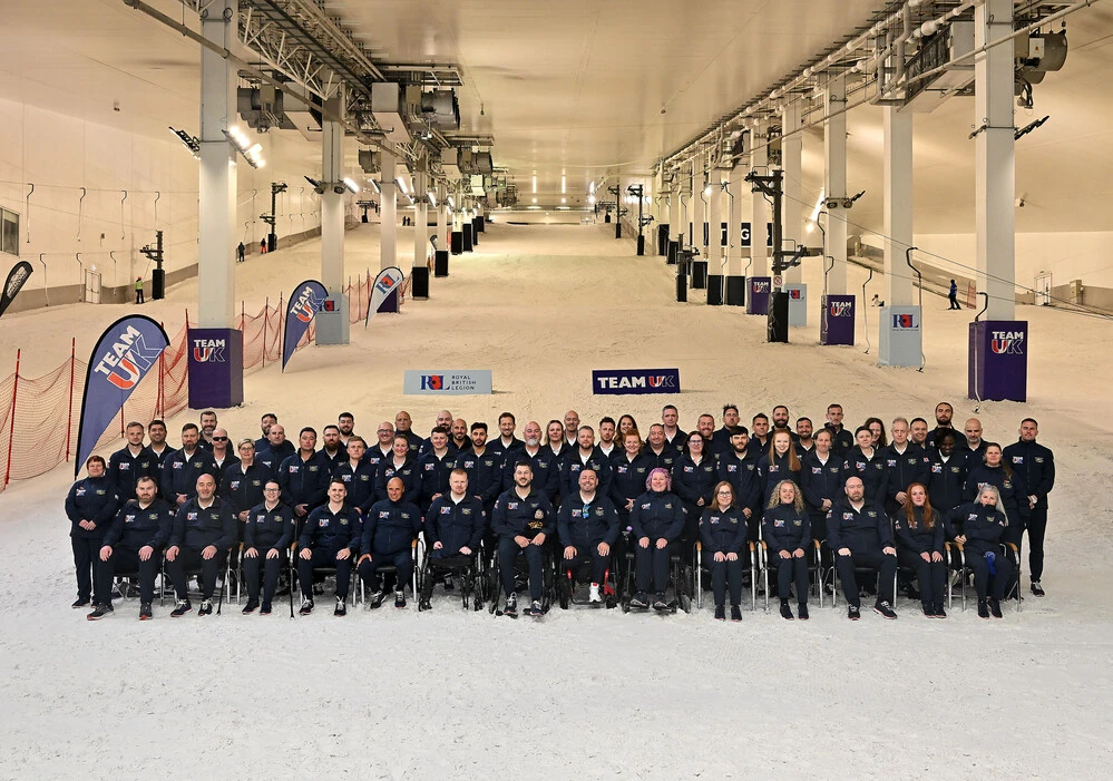 The Royal British Legion and MOD launch Team UK for the Invictus Games Vancouver/Whistler 2025, at the Snowdome in Milton Keynes on Wednesday 10 July 2024