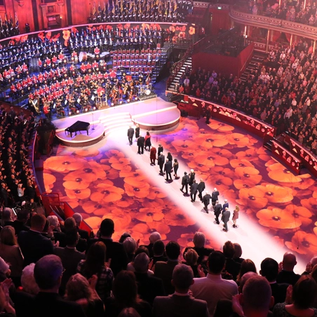 Arial view of the Festival of Remembrance where members get priority tickets and exclusive offers