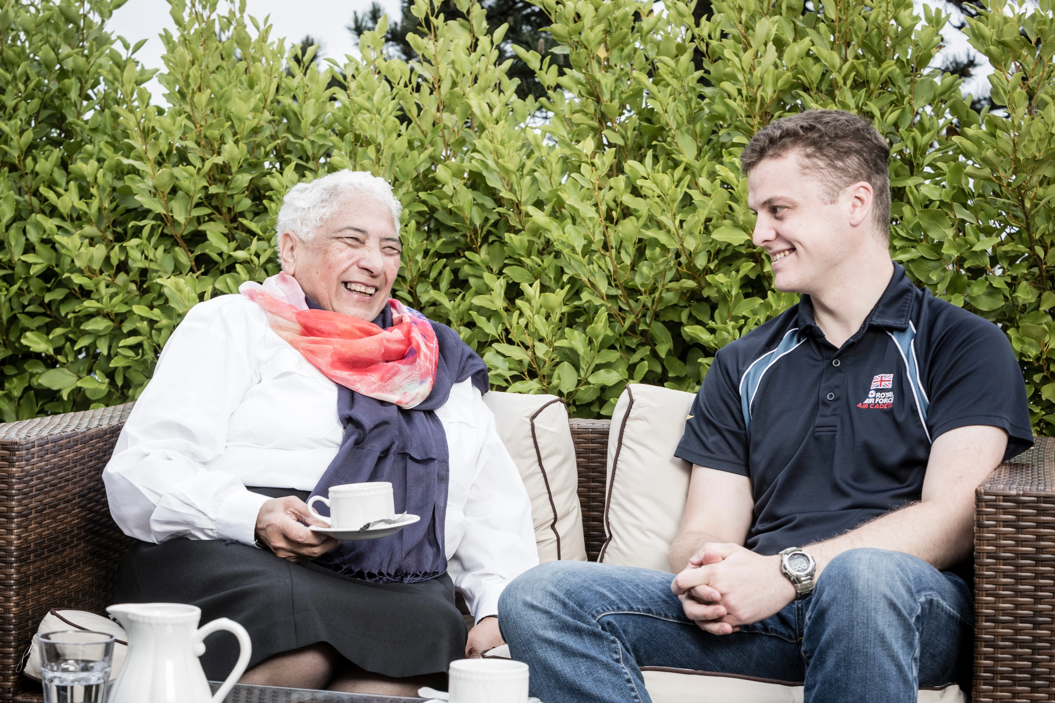 Members chatting over a cuppa