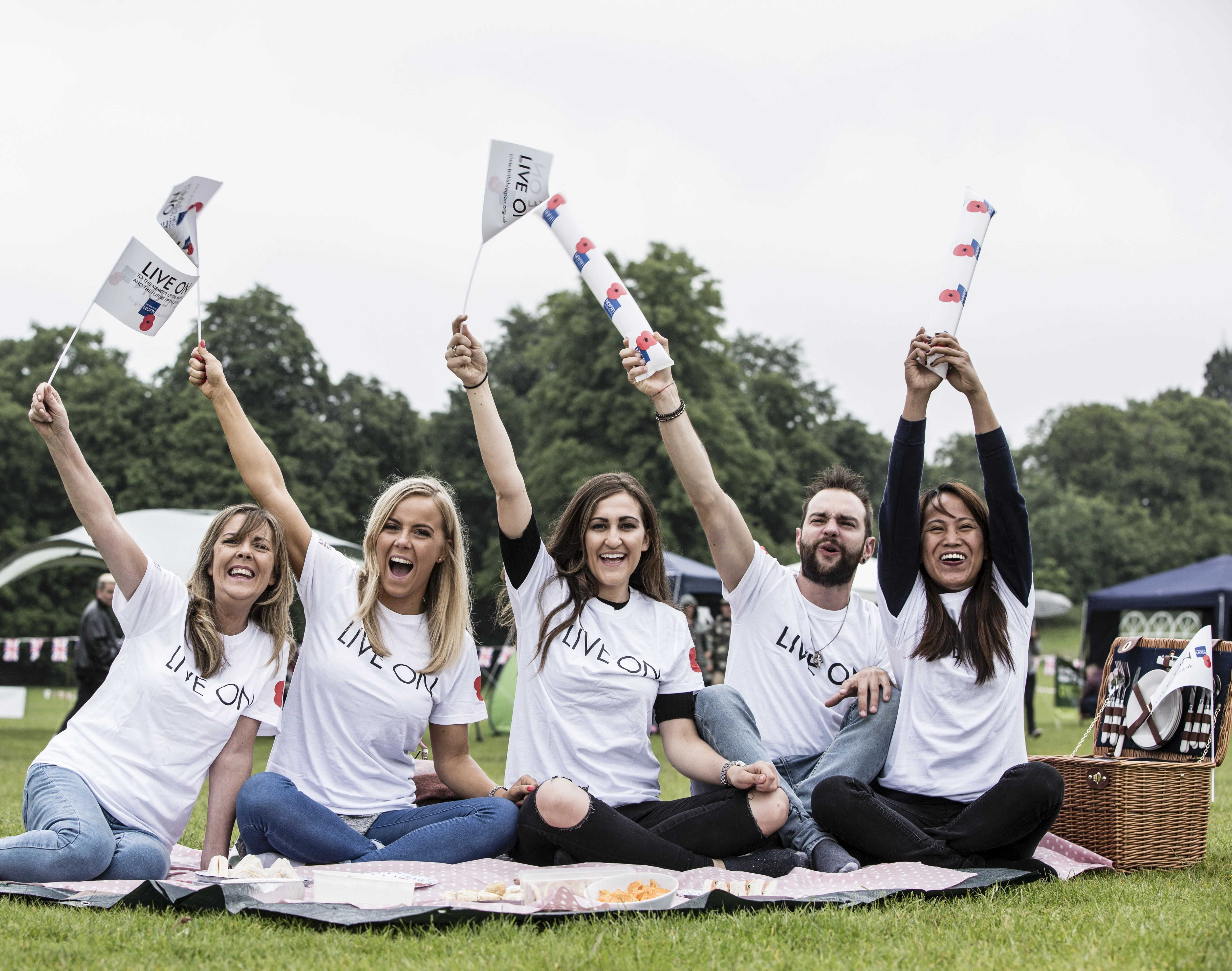 Members of The Royal British Legion picnicking a social event