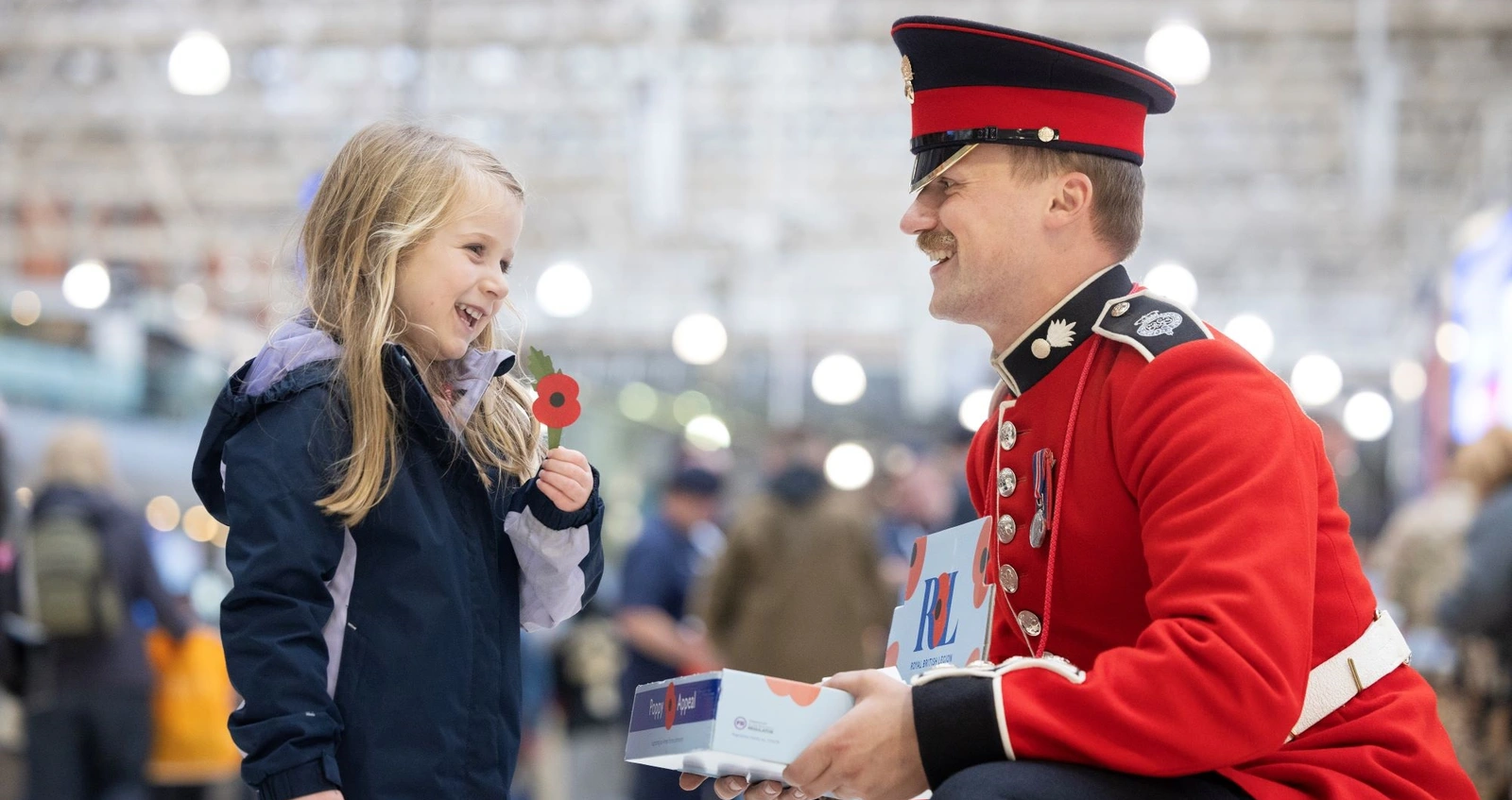 Poppy Seller2023 Volunteer Collector at London Poppy Day on 2 November 2023