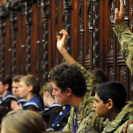 Veterans strategy debate Armed Forces personnel taking part in a Veteran's strategy debate in parliament