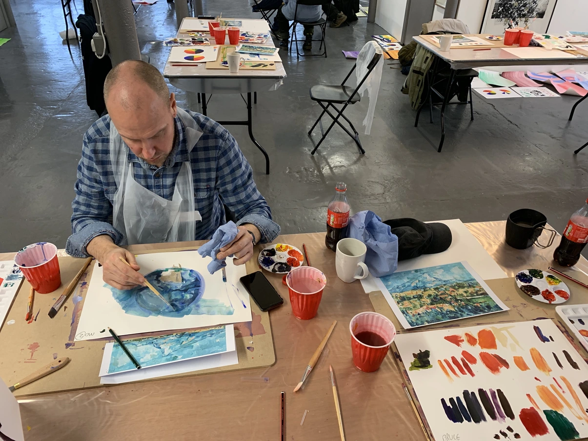 Acrylic painting workshop in Manchester 2020.