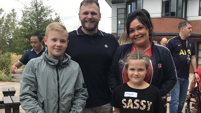 Michelle Turner and her family at an Invictus games roadshow