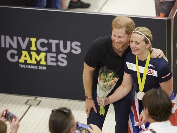 Prince Harry with Team UK competitor