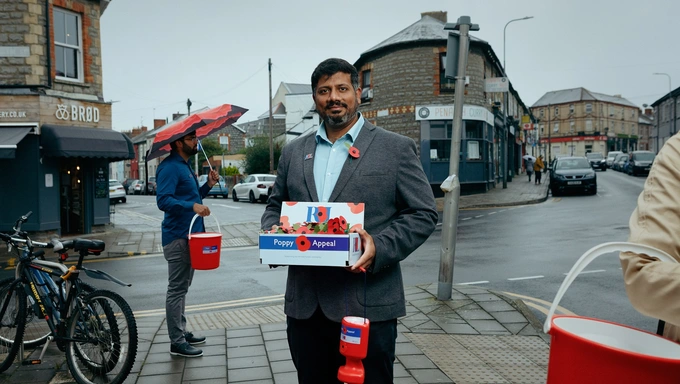 Mirza Shahzad collecting in his local community Mirza Shahzad collecting in his local community