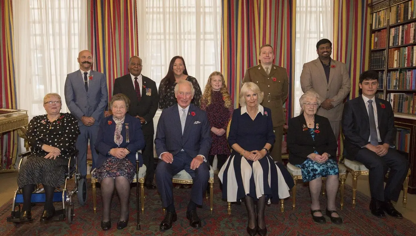 The Prince of Wales and Duchess of Cornwall with Poppy Appeal collectors The Prince of Wales and Duchess of Cornwall with Poppy Appeal collectors