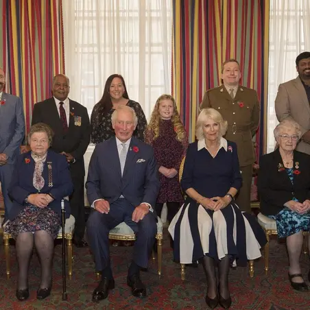 The Prince of Wales and Duchess of Cornwall with Poppy Appeal collectors The Prince of Wales and Duchess of Cornwall with Poppy Appeal collectors