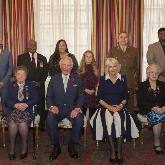 The Prince of Wales and Duchess of Cornwall with Poppy Appeal collectors The Prince of Wales and Duchess of Cornwall with Poppy Appeal collectors