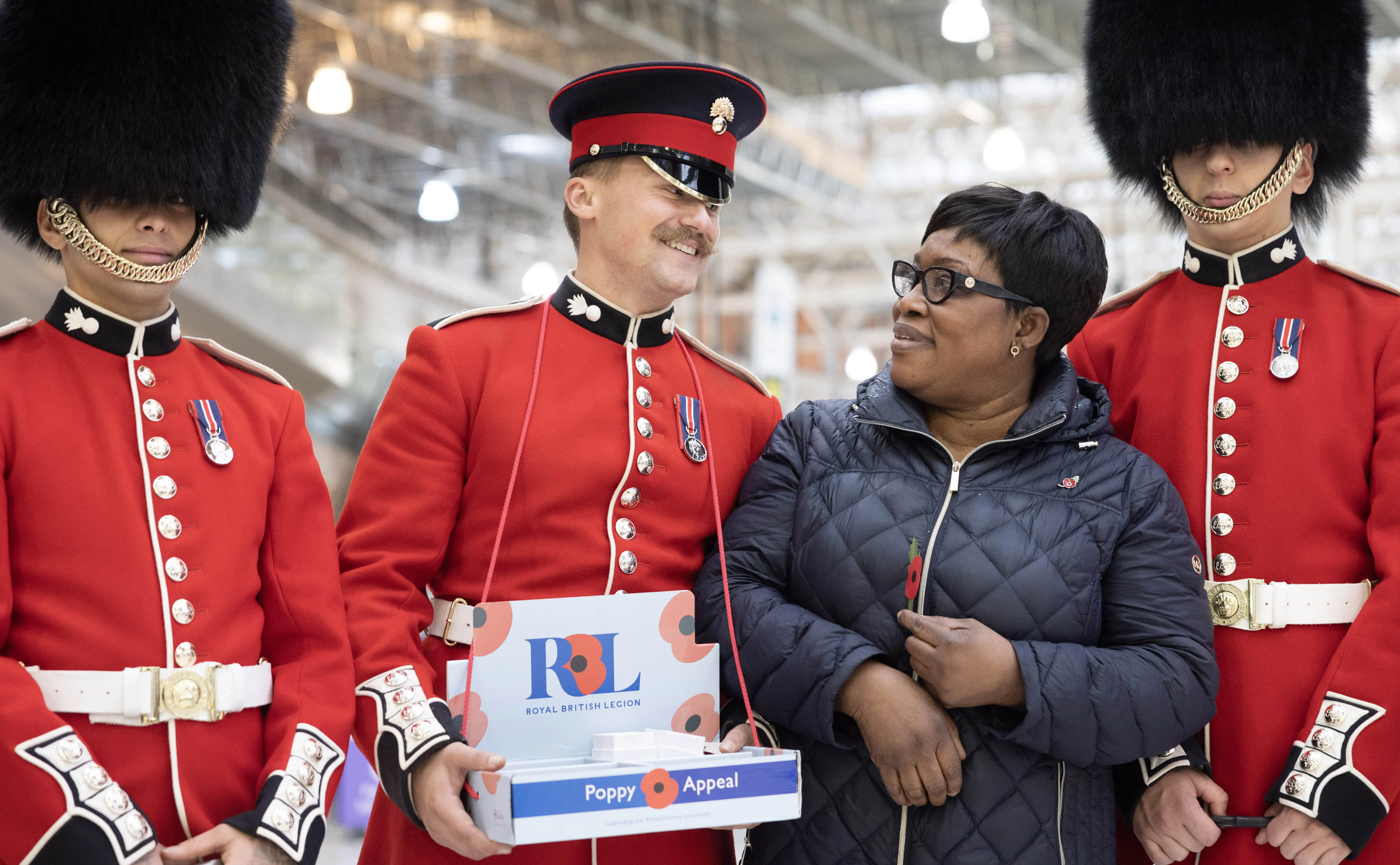 Volunteer collectors at London Poppy Day on 2 November 2023