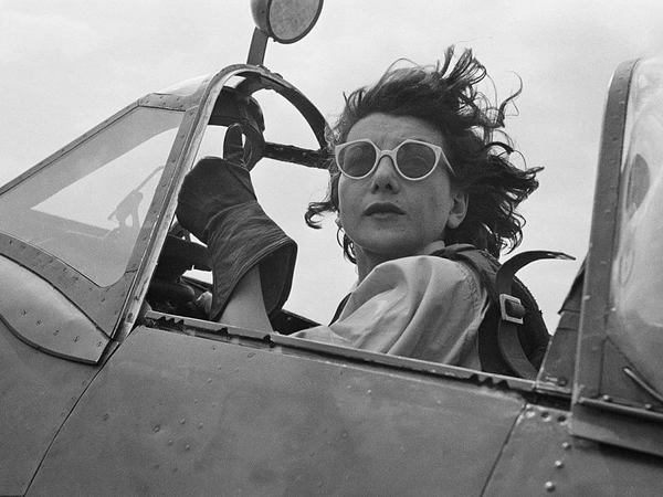 Jackie Moggridge in Spitfire 1944 