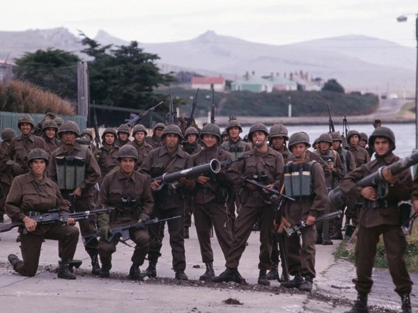 Argentine army soldiers during the invasion of the Falkland Islands Argentine army soldiers during the invasion of the Falkland Islands