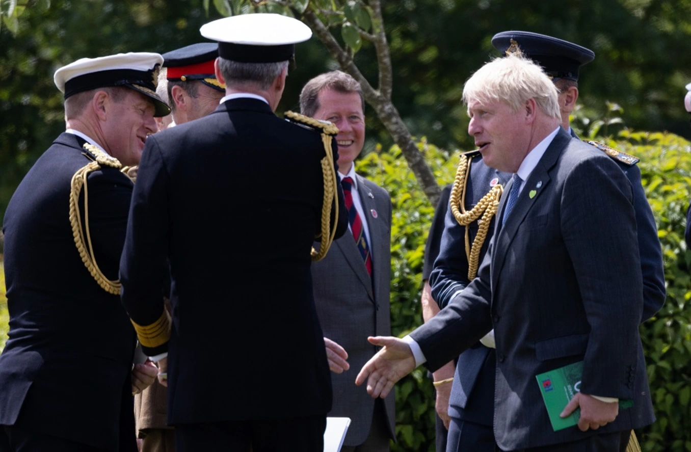 Boris Johnson meeting members of the Armed Forces