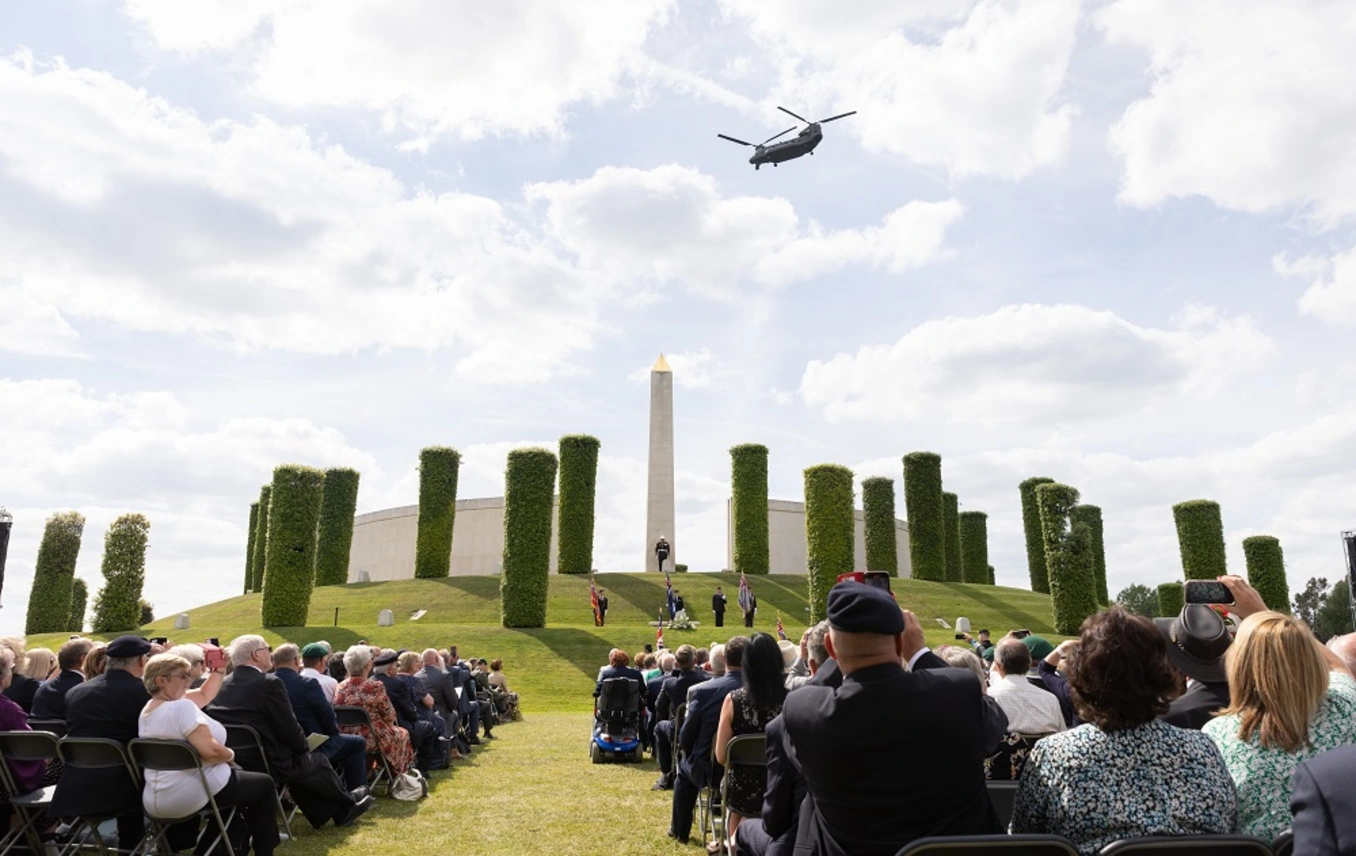 Chinook helicopter flypast at the NMA