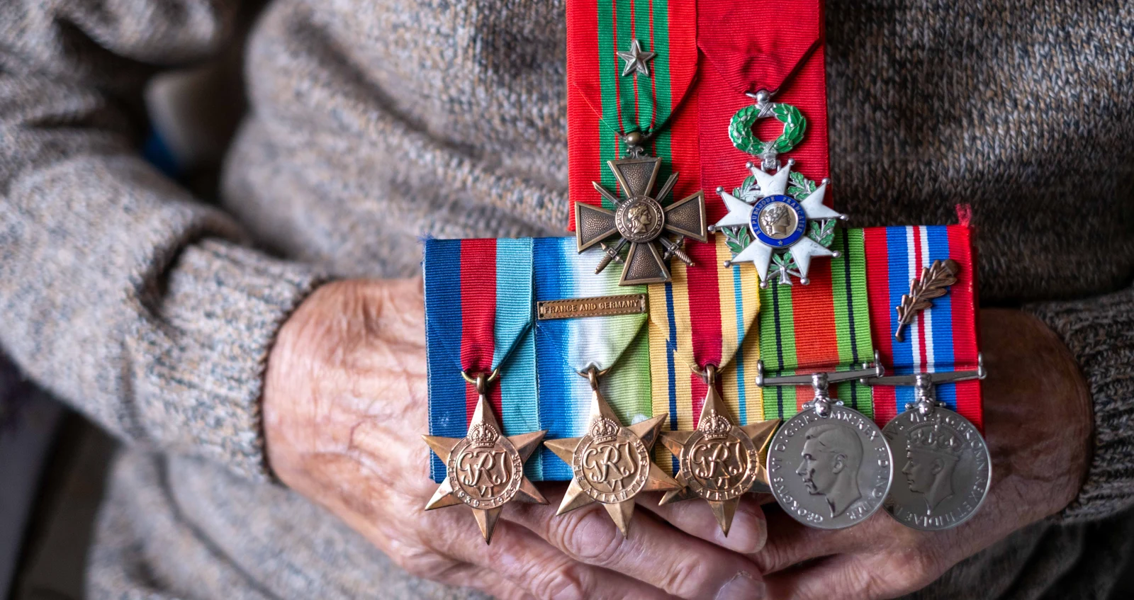 Jack Quinn with medals Jack Quinn with medals