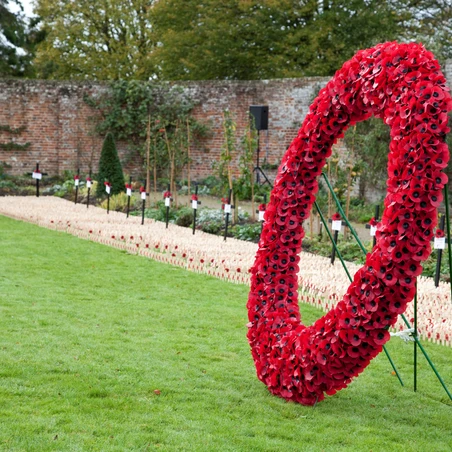 Poppy Wreath at Lydiard Park Fields of Remembrance