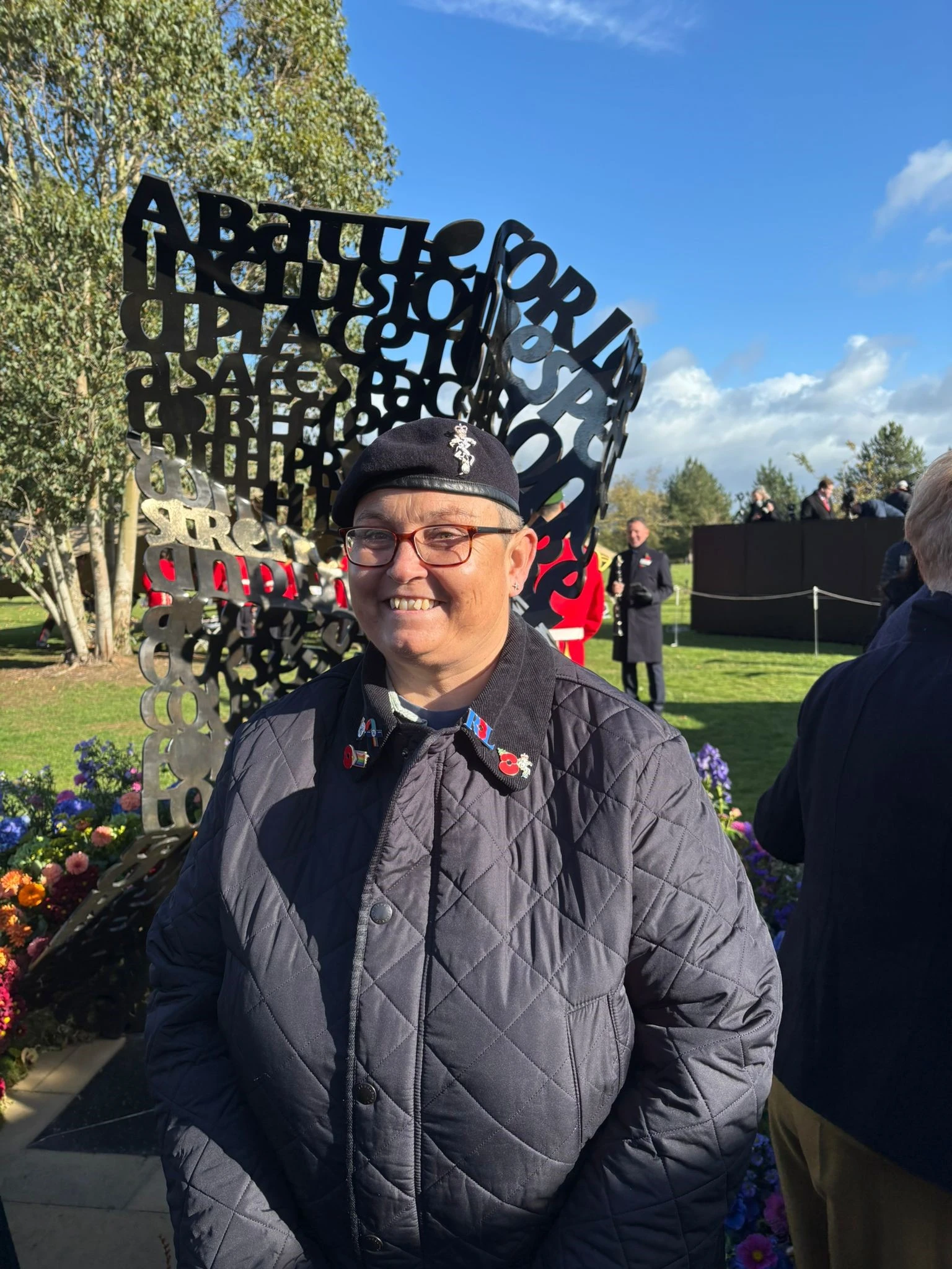 Marci George at NMA dedication of memorial 27 Oct 2025 photo by Marci
