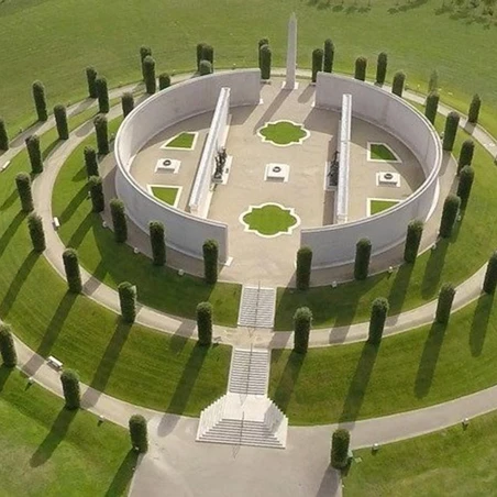 Arial view of the Armed Forces memorial at the National Memorial Arboretum