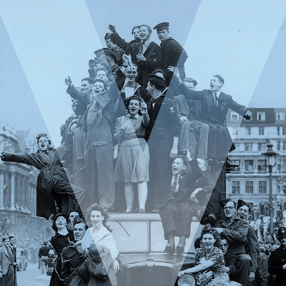 VE Day 75 aside logo ''
