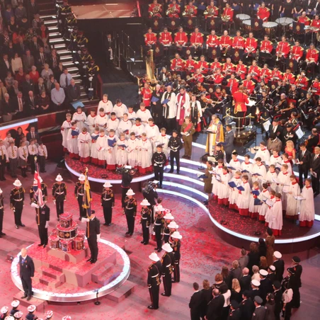 Close-up of ceremony at Festival of Remembrance
