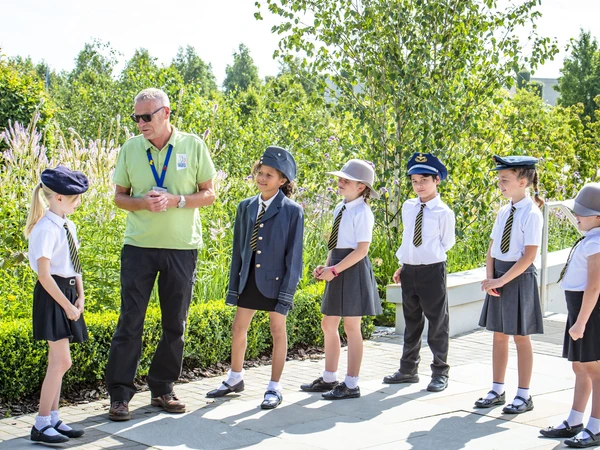 School children visiting the National Memorial Arboretum