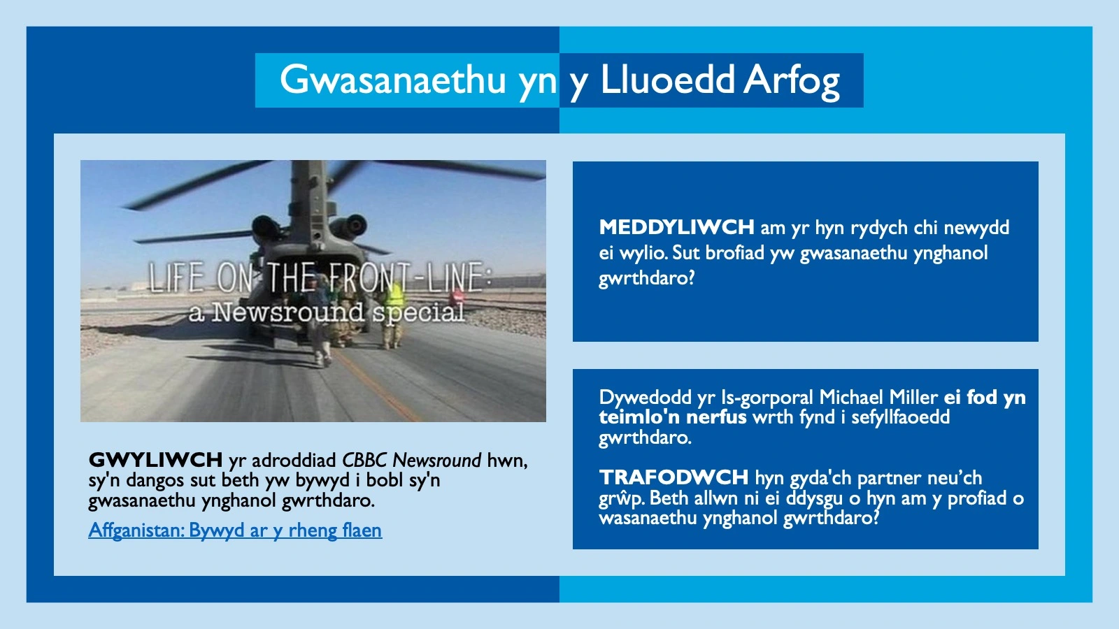 2 - People Who Serve Gwasanaethu yn y Lluoedd Arfog